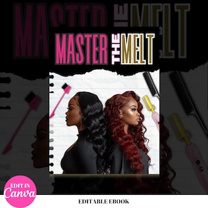 Hair Ebook - 25 Pages Wig Ebook, Hair Stylist Ebook, Lace Wig Class Manual, Wig Ebook Template, Done For You Ebook Brand and Resell, DFY PLR