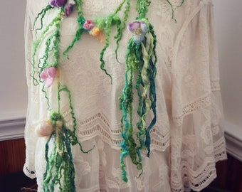 springtime sparkling wild garden garland scarf adornment