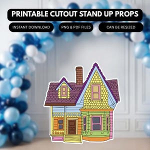 Up House Cutout: Birthday Party Decoration (Digital Download)