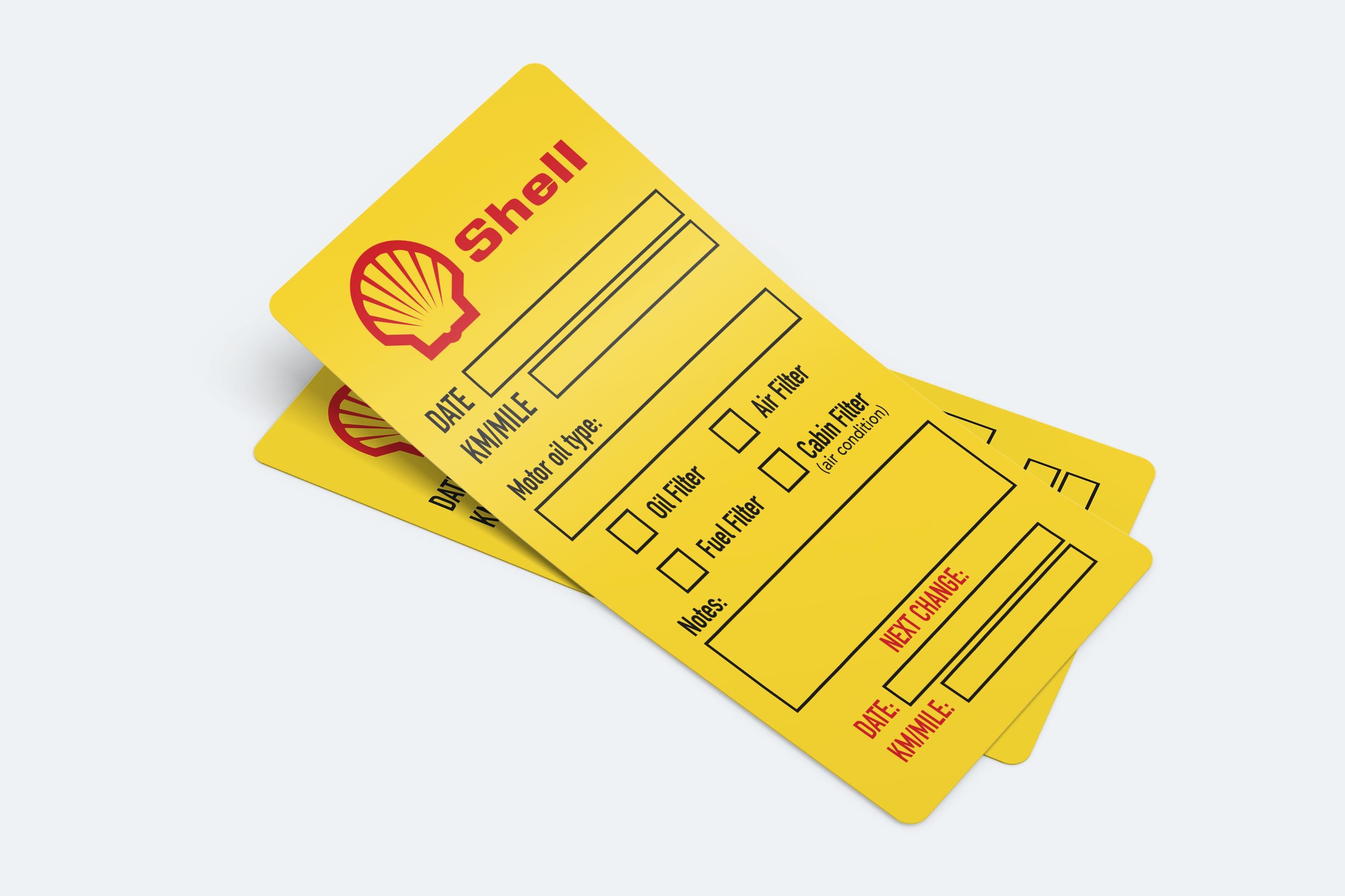 60x Ölwechsel Aufkleber - Selbstklebend Für Castrol & Andere Öle