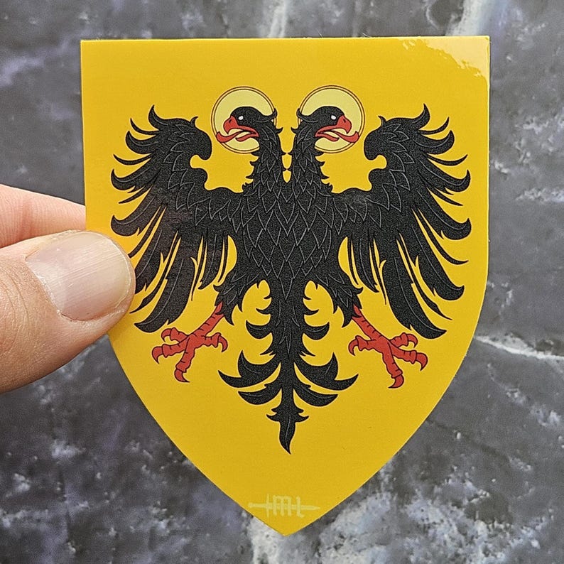 Coat of Arms of the Holy Roman Empire Vinyl Sticker- Heraldic Laminated ...
