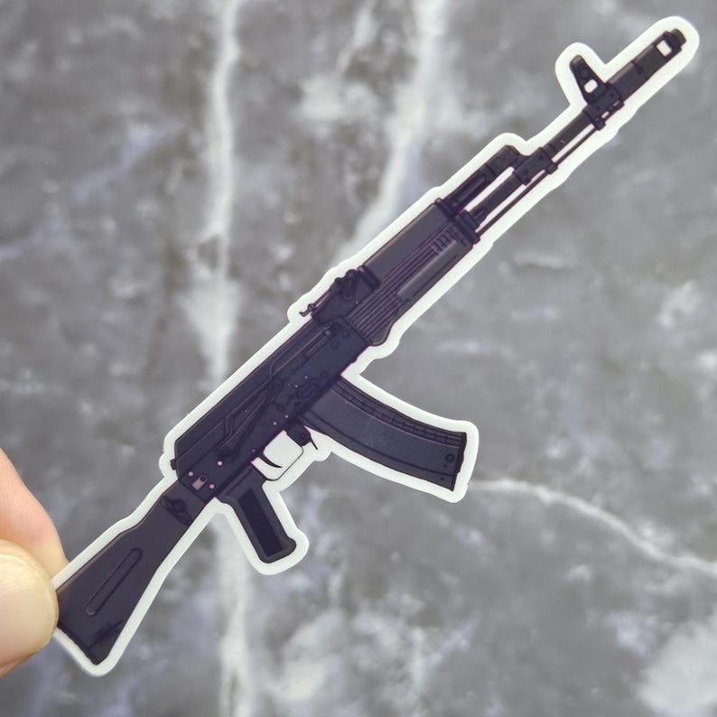 AK-74 Vinyl Sticker - Assault Rifle Laminated Decal - Etsy