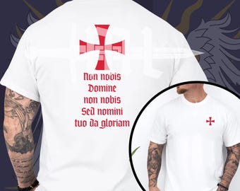 Knights Templar Embroidered Short-sleeve Unisex T-shirt, Medieval