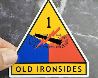 1st Armored Division Vinyl Sticker - U.S. Army Laminated Decal