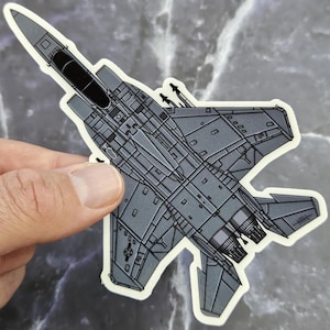 F15 Eagle Sticker, Eagle Sticker, F15 Vinyl Sticker, USAF Decal, F-15 Fighter Aircraft gift for military and aviation enthusiasts