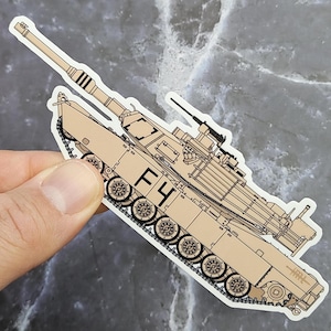 M1 Abrams Aufkleber, Abrams Panzer Vinyl Aufkleber, Kampfpanzer Aufkleber, Geschenk für Militär- und Geschichtsbegeisterte