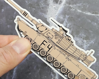 M1 Abrams Vinyl Sticker - United States Army Main Battle Tank Laminated Decal