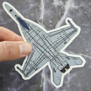 F18 Super Hornet Sticker, F/A-18E Super Hornet , US NAVY Decal, F-18E Fighter Aircraft gift for military and aviation enthusiasts