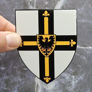 Kreuzritter Orden Aufkleber, Wappen des Deutschen Ordens Vinyl Aufkleber, Kreuzritter Geschenk für Geschichtsliebhaber