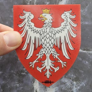 Coat of arms of Poland Sticker, Poland Eagle Vinyl Sticker, Polish Sticker, Polish White Eagle Sticker, Gift Sticker for history enthusiasts