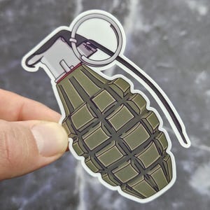 Autocollant grenade Mk2, autocollant en vinyle grenade à main USA WWII, WWII Mk2, autocollant cadeau pour les amateurs de militaires et d&#39;histoire