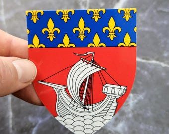Coat of Arms of Paris Vinyl Sticker - French Laminated Decal