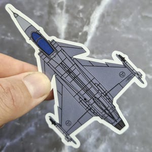 Saab Gripen Sticker, Saab Jas-39 Gripen Decal, Swedish fighter Aircraft Vinyl sticker gift for military and aviation enthusiasts