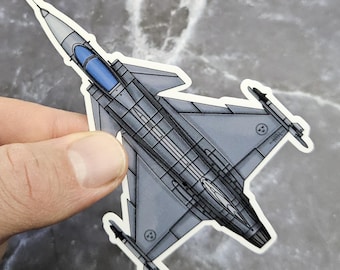 Saab JAS-39 Gripen Vinyl Sticker - Swedish Fighter Aircraft Laminated Decal