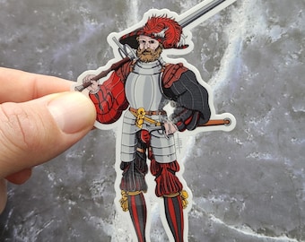 Landsknecht Vinyl Sticker - Lansquenet - Doppelsöldner - Hema - Historical Laminated Decal