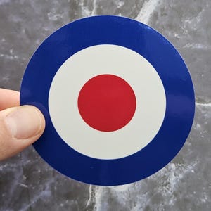 Sticker RAF Roundel, vinylsticker Royal Air Force, Britse luchtmacht, cadeausticker voor militairen en luchtvaartenthousiastelingen