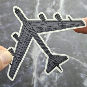 Pegatina del B-52 Stratofortress, pegatina de vinilo del B-52, calcomanía de la USAF, bombardero estratégico B-52, regalo para entusiastas de la aviación y el ejército.