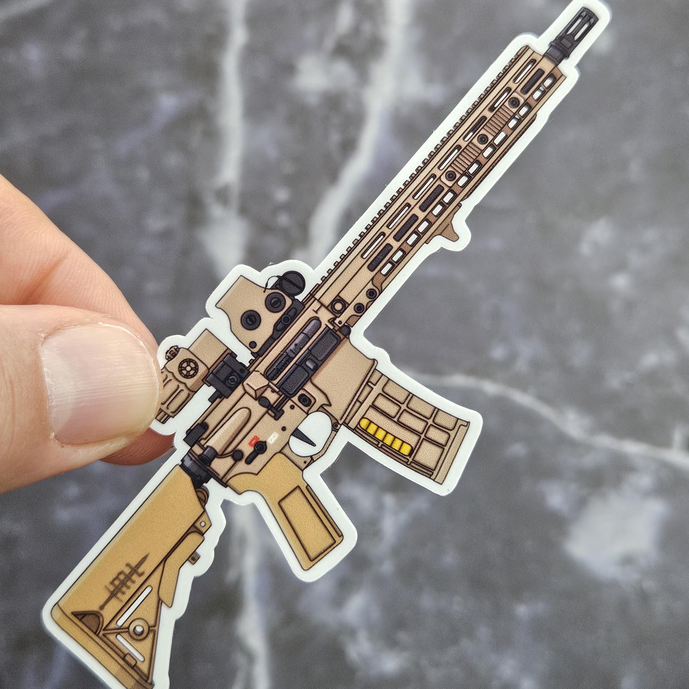 Guns Stickers For Car American Flag United States AR-15 Rifle Gun Decal Vinyl Sticker Pistol Ar15 - Foto 2