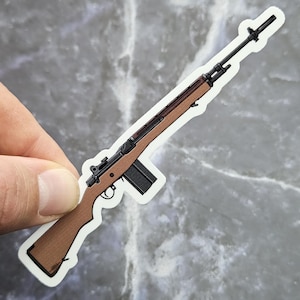 Adesivo M14, adesivo in vinile lucido per fucile M14, decalcomania M14, adesivo per fucile da battaglia, esercito americano, adesivo regalo per appassionati di armi da fuoco e militari