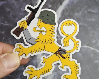 Finland Lion Kp31 Vinyl Sticker - WWII Finnish Lion Laminated Decal