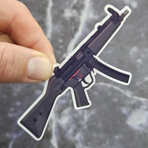 Calcomanía de vinilo para MP5 SMG - Calcomanía laminada para arma de fuego