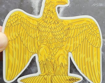 Napoleon French Imperial Eagle Vinyl Sticker - Grande Armée Laminated Decal