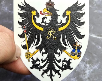 Coat of Arms of Prussia Vinyl Sticker - Kingdom of Prussia Heraldic Laminated Decal