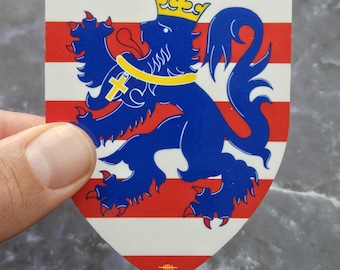 Coat of Arms of Bruges Vinyl Sticker - Brugge Heraldic Laminated Decal