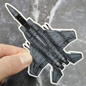 F-15 Eagle Vinyl Sticker - USAF Fighter Aircraft Laminated Decal