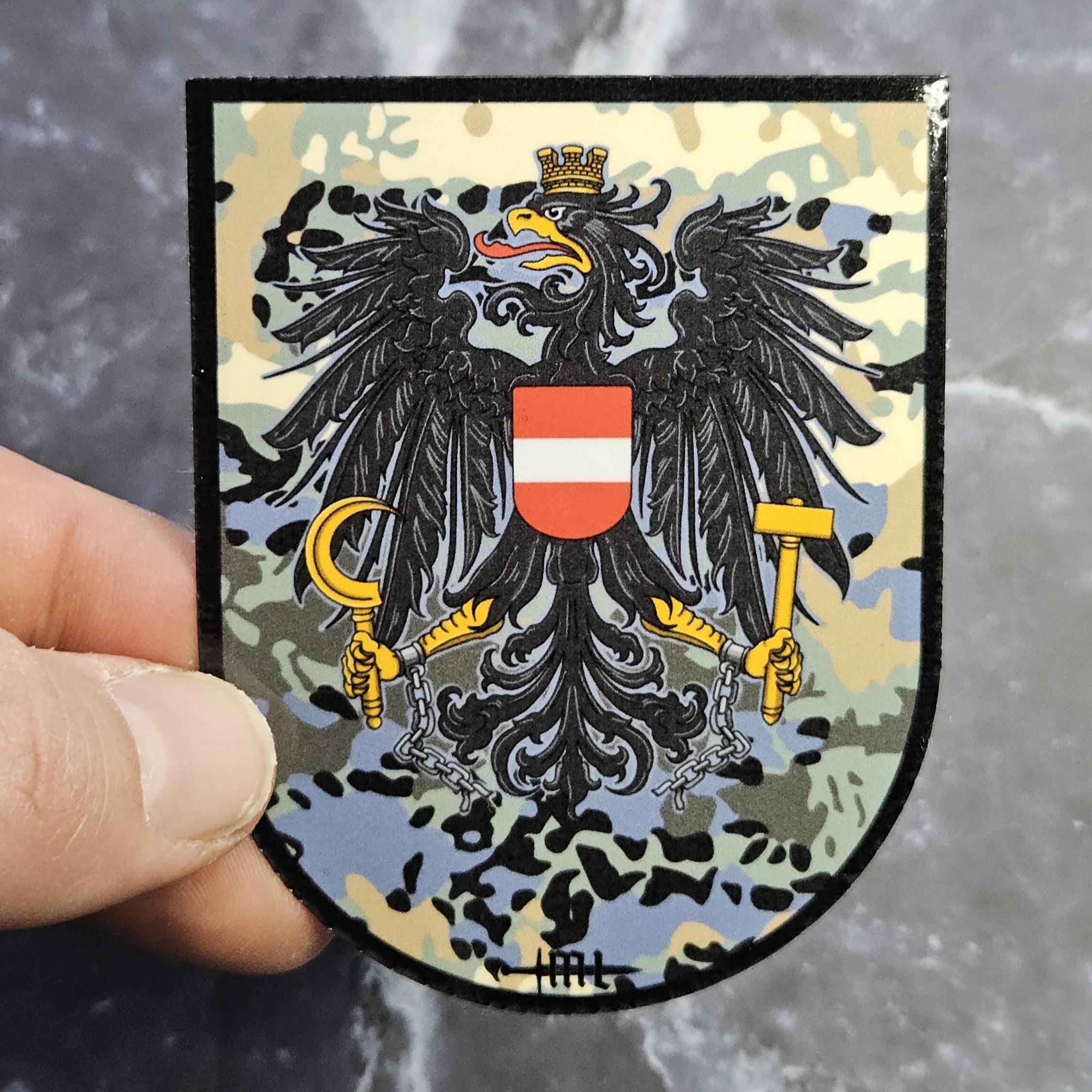 Austrian Army Shield Vinyl Sticker - Bundesheer Camo Laminated Decal - Etsy