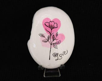 Amour Aquarelle Fleur Peint Pierre