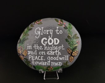 Gloire à Dieu, pierre peinte