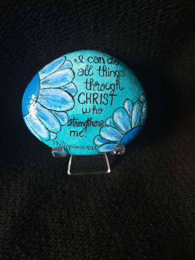 Strength From Christ Painted Rock - Etsy
