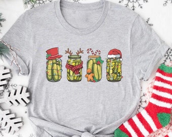 Christmas Pickle, Funny Christmas Pickle Shirt, Retro Canned Pickles Shirt, Pickle Lover Shirt, Christmas Gifts,  Canning Season Shirt