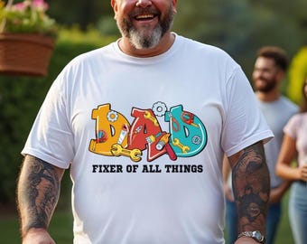 Camiseta "Papá reparador de todo", regalo divertido para papá, camiseta para el Día del Padre, camiseta para papá manitas, regalo para el Día del Padre, regalos para papá, camiseta para papá reparador