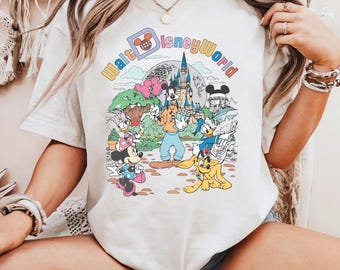 Camiseta retro de Walt Disneyworld, camiseta vintage de Disneyworld, camiseta de Mickey y sus amigos, camiseta vintage de Disney, camiseta familiar de Disneyworld, camiseta de Disney