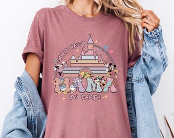 Happiest Mama On Earth Disney Shirt, Disney Mommy Shirt, Disney Travel Tee, Disney Vacation Shirt, Magical Kingdom, Disney World Shirt