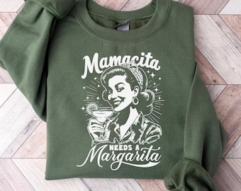 Mamacita Needs a Margarita Felpa divertente con tequila, Felpa divertente con tequila, Felpa con cappuccio per bere Cinco De Mayo, Regalo per la festa della mamma, Amante dei cocktail