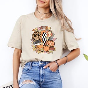 Camiseta de otoño para maestros, camiseta de lectura de otoño, camiseta de bibliotecario, camiseta de regreso a clases, camiseta de otoño para maestros, camiseta retro para maestros, camiseta con gráficos de otoño