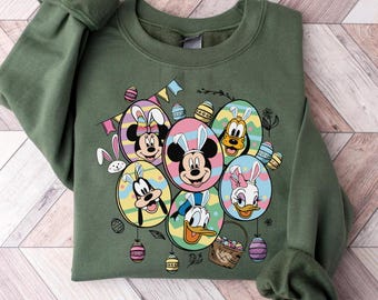 Musse Pigg och vänner påskäggströja, Disney påsktröja, påskpresent, söt påskpresent, Musse Pigg påsktröja, påskäggströja