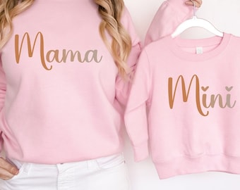 Passende Mama und Mini Sweatshirts, Mama Sweatshirt, Mutter Tochter Pullover, Mommy & Me Passendes Sweatshirt, neue Mutter Geschenk, Geschenk für Mutter