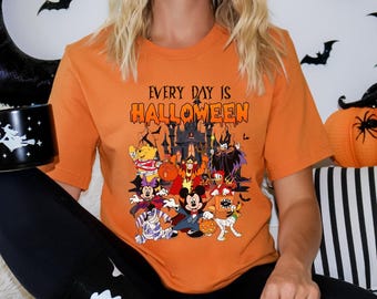 Everyday Is Halloween Disney-shirt, shirt Mickey en vrienden Halloween, shirt Spooky Mouse en vrienden, shirt Halloween 2025, T-shirt Mickey Boo