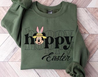 Disney Glad påsk-tröja, Musse Minnie påsk-tröja, Disney-parluvtröja, Disneyworld påsk-tröja, påskpresent