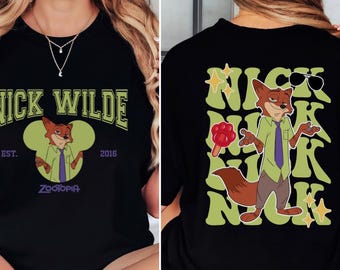 Disneyland Zootopia Nick Wilde-tröja, Zootopia 2-tröja, Disney-tröja för familjesemestern