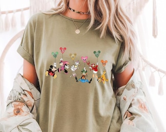 Disney Halloween Shirt, Halloween Matching Shirt, Disney Mickey and Friends Characters Halloween Balloons Tee, Disney Family Halloween Shirt