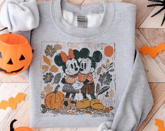 Fall Mickey Minnie Sweatshirt, Cozy Season Disney Sweatshirt,  Disney Fall Vibes Hoodie, Mickey Autumn Sweatshirt, Pumpkin Season Hoodie