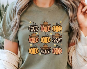Western Fall Shirt, Howdy Pumpkin, Halloween Sweatshirt, Western T-Shirt, Cowboy Shirt, Fall Shirts, Fall Cowgirl Shirt, Autumn Harvest Top