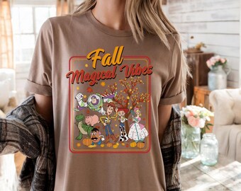 Vintage Toy Story Disney Fall Vibes Shirt, Comfort Colors Fall Magical Vibes Shirt, Woody Buzz Lightyear Jessie Autumn Tee, WDW Fall Trip