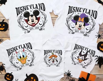 Vintage Disneyland Halloween All Characters Shirts, Mickey And Friends Halloween Shirt, Halloween Party Shirts, Disney Family Halloween Tee