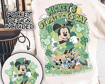 Mickey's St Patricks Day Sweatshirt, Disney St Patrick's Day Sweatshirt, Mickey And Friends St Patrick's Day Sweatshirt, Disney St Patricks